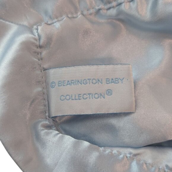Bearington Baby Collection Bunny Rabbit Lovey Blue Satin Trim Security Blanket - Picture 6 of 7